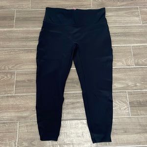 Spanx Ankle Length Black Leggings Split Hem 20262T Size 3X Tall